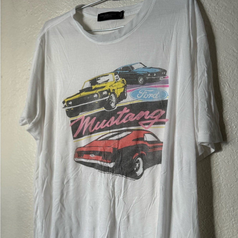 Mustang Graphic White T-Shirt